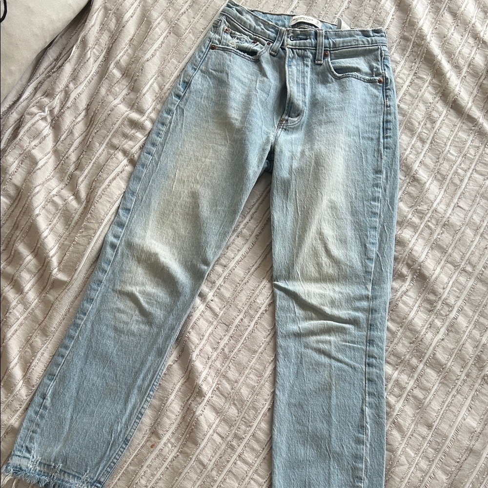 Abercrombie & Fitch Light Blue Straight Leg Jeans